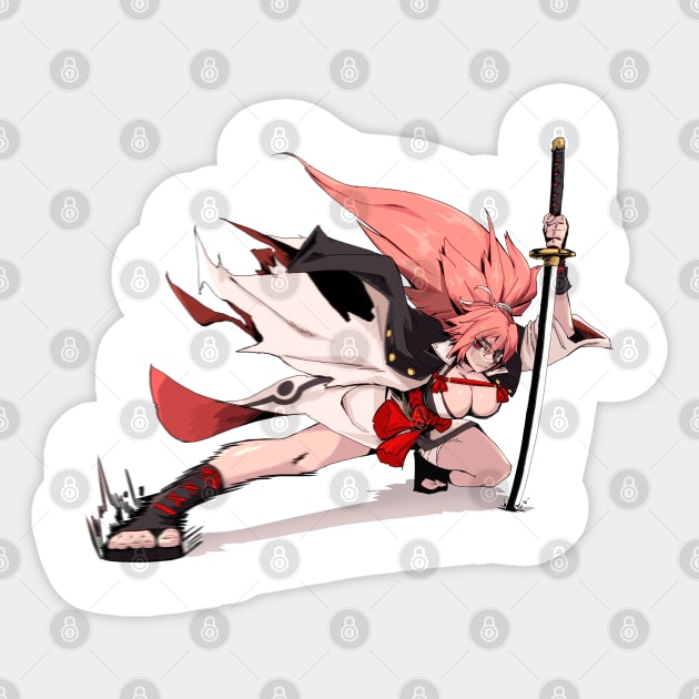 Baiken Guilty Gear Sticker by abdul rahim